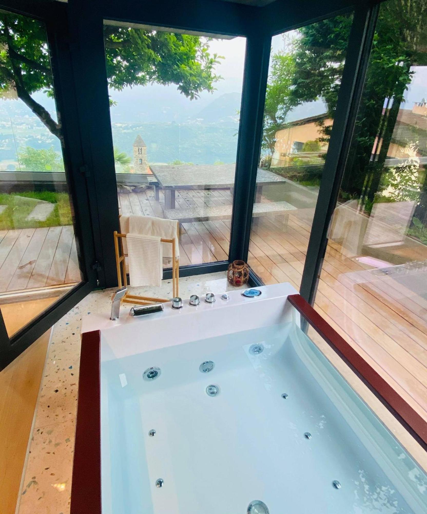 Family Suite With Garden And Amaizing View To Lugano 카데마리오 외부 사진