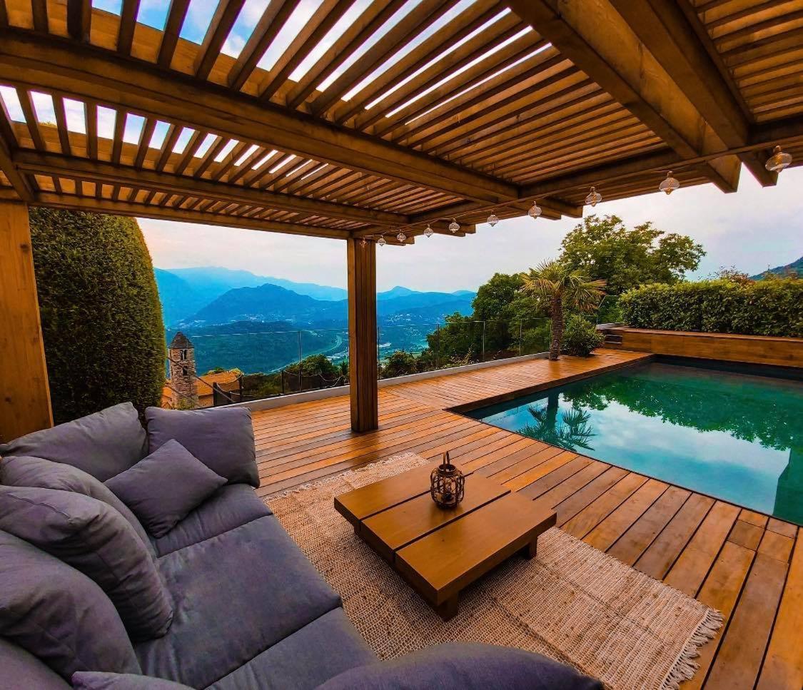 Family Suite With Garden And Amaizing View To Lugano 카데마리오 외부 사진