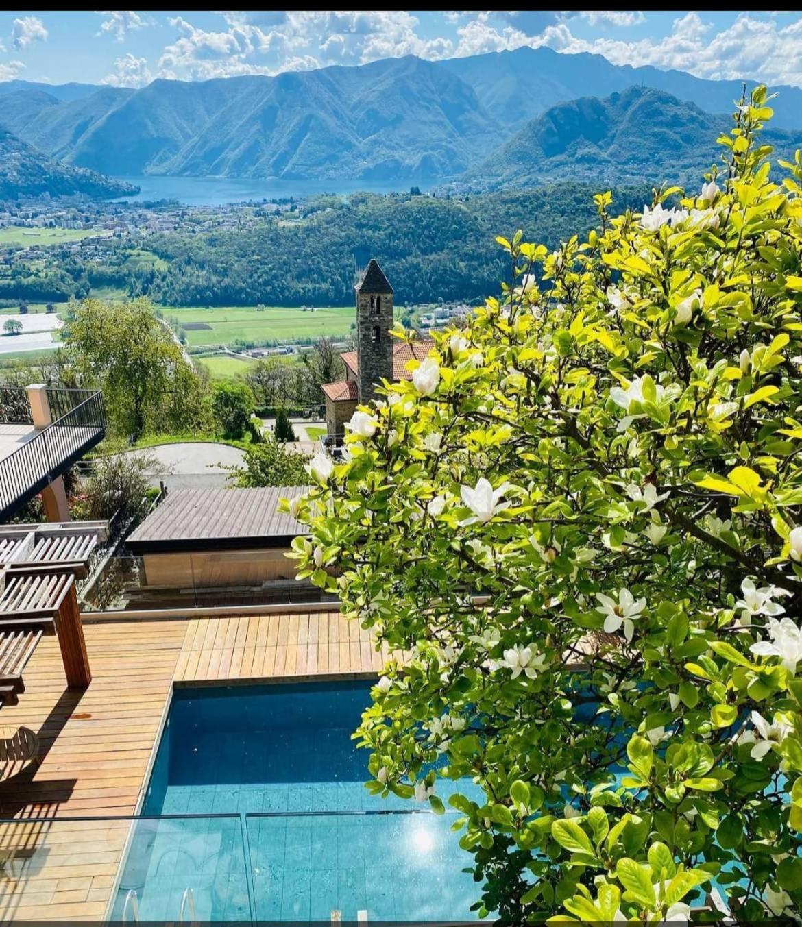 Family Suite With Garden And Amaizing View To Lugano 카데마리오 외부 사진